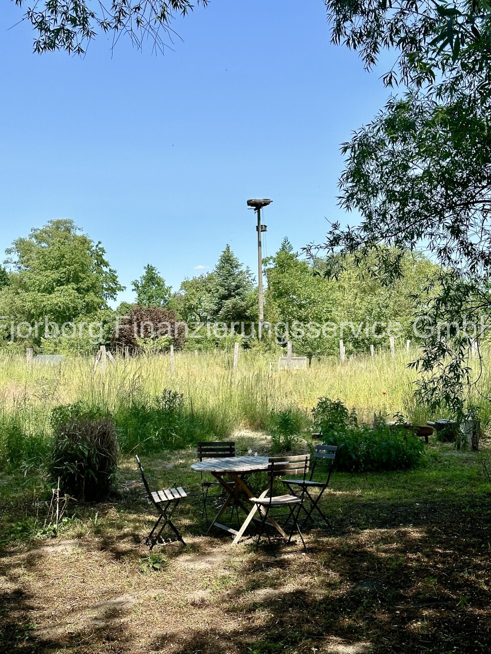 Blick vom Garten in das Naturschutzgebiet